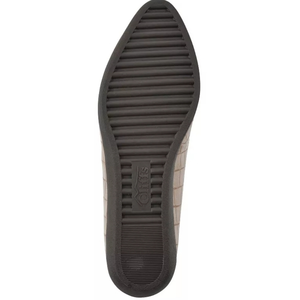 Cliffs by White Mountain BEIGE Flats Size 7.5 CROC pattern LOAFERS NEW - Picture 6 of 9